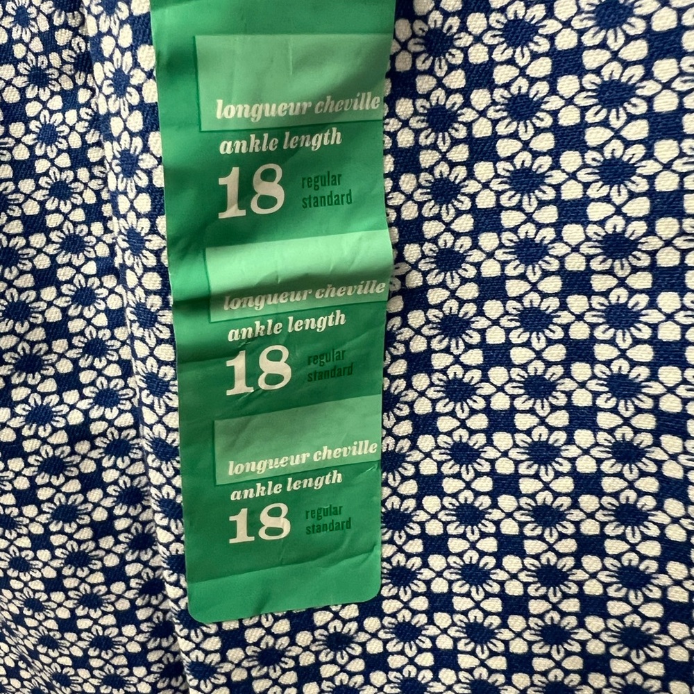 Old Navy Blue Patterned Pixie Ankle Pants - Picture 2 of 5